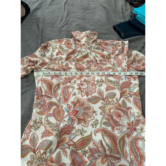 ZIMMERMANN Ladybeetle Paisley Floral Turtleneck Top Size 3/Large - Picture 10 of 15